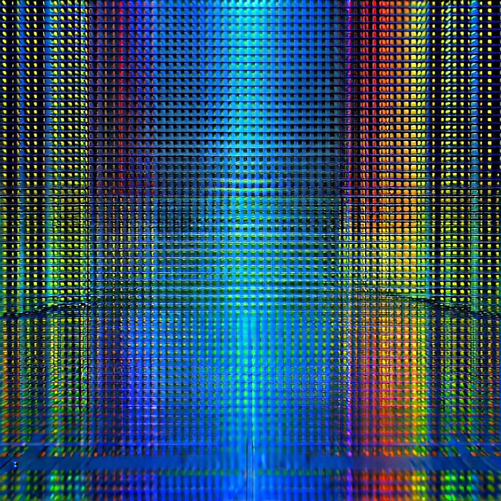 Close-up Of Sensor Array With Blue Yellow