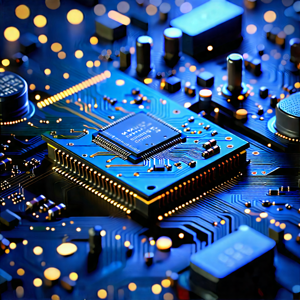 Close-up of electronic circuit