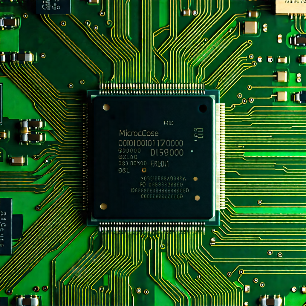Close-up of microprocessor