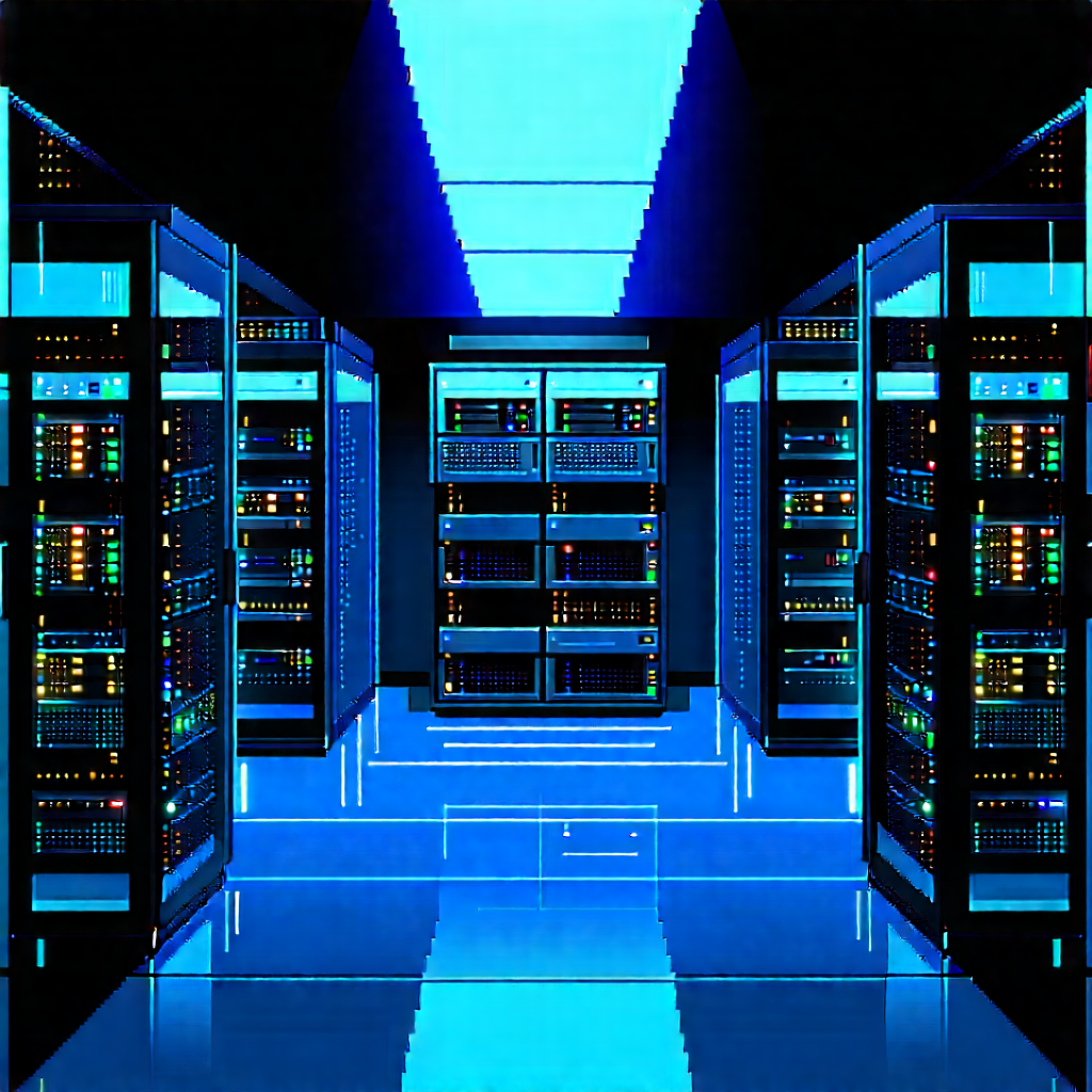 Futuristic Server Room With Image, There
