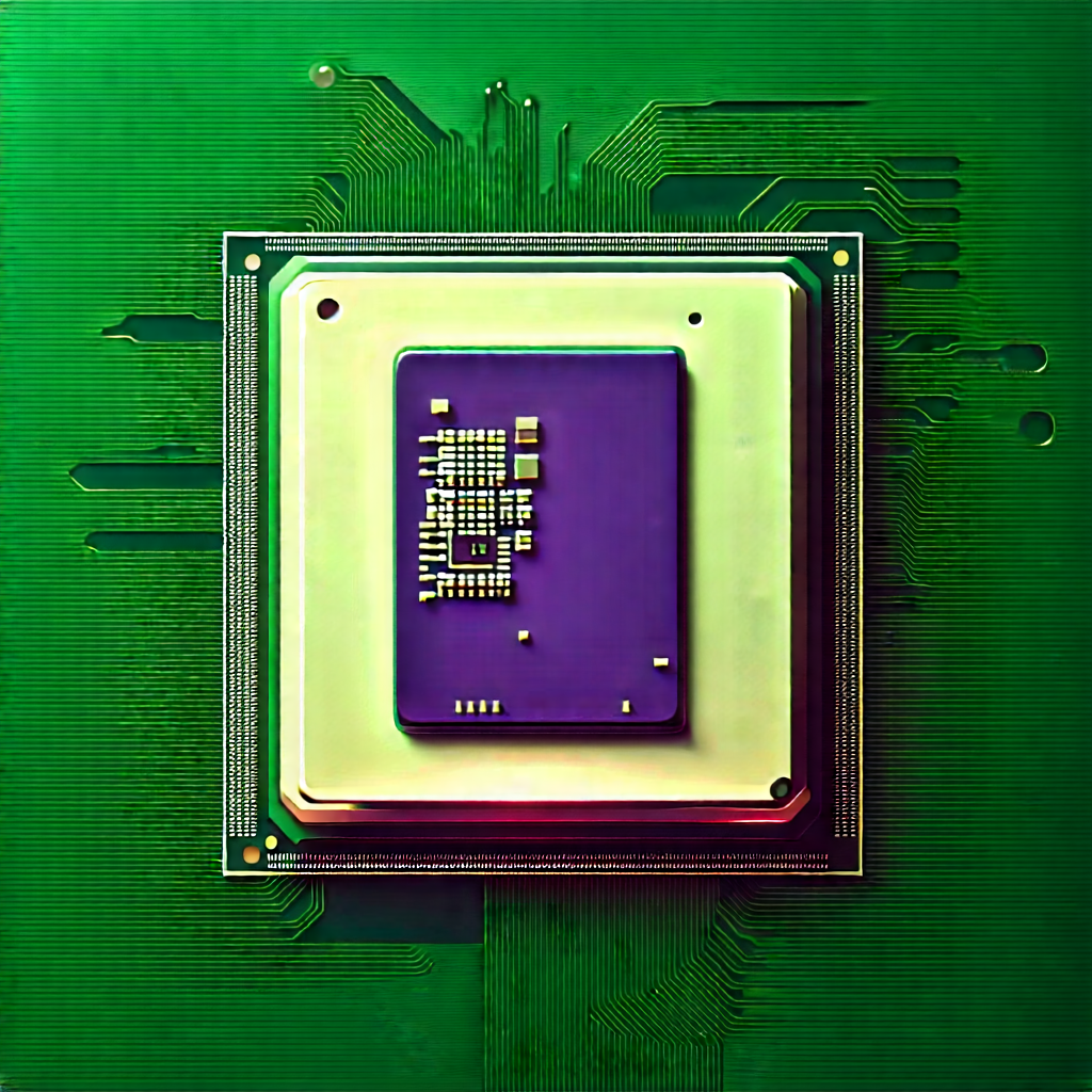 Close-up of microprocessor