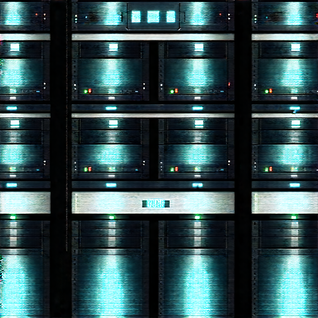 Server rack with data streams