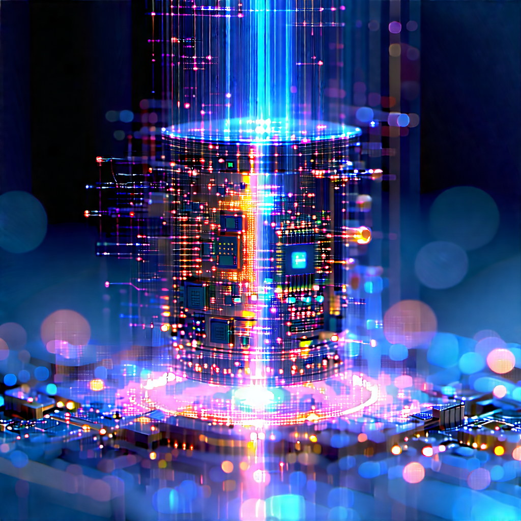 Quantum computer with laser scanning