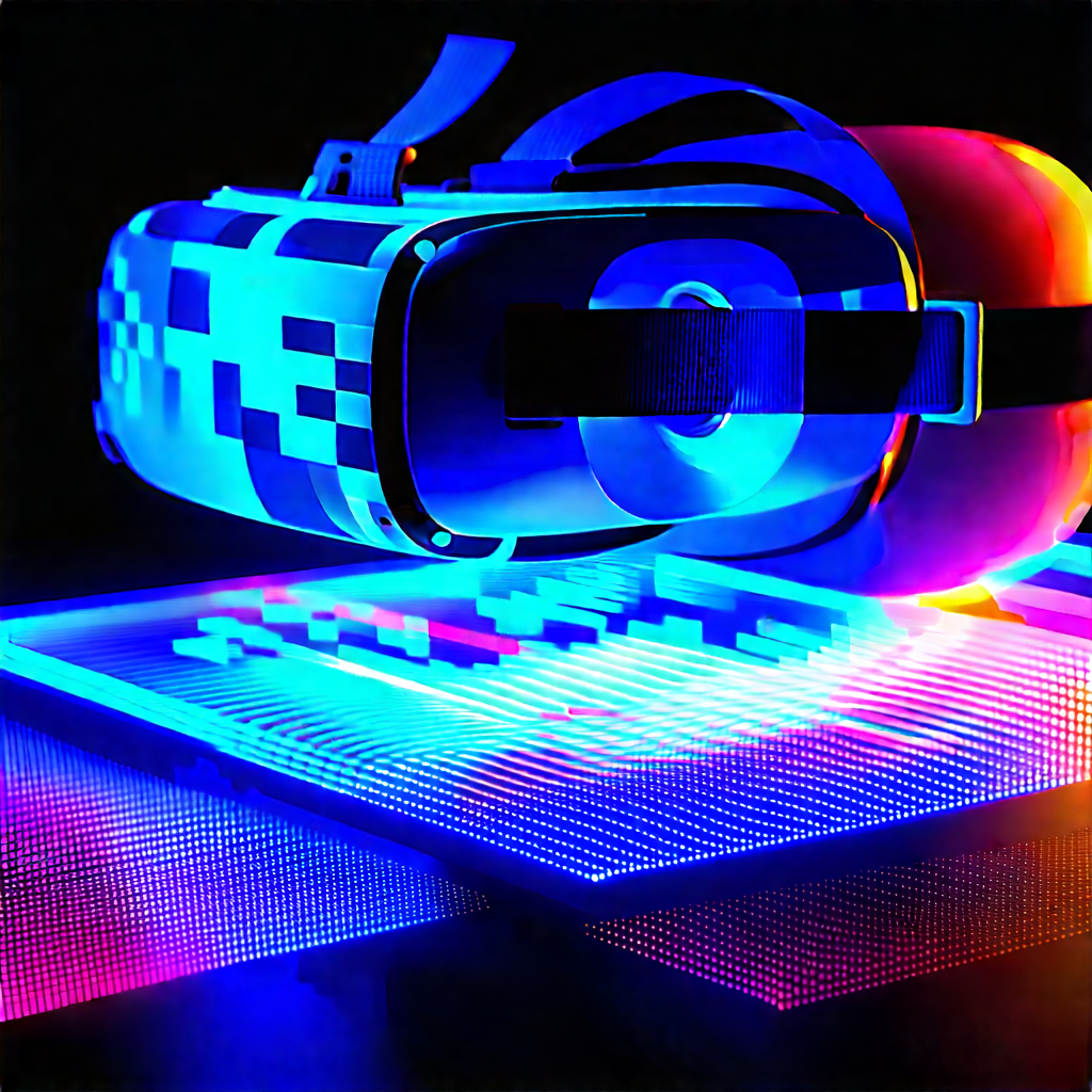 Vr headset with holographic display