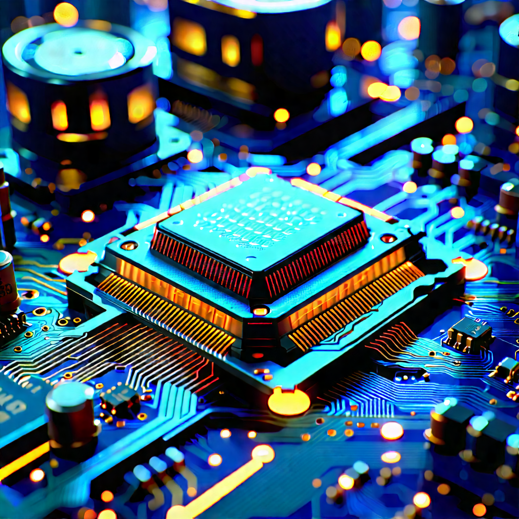 Close-up of electronic circuit