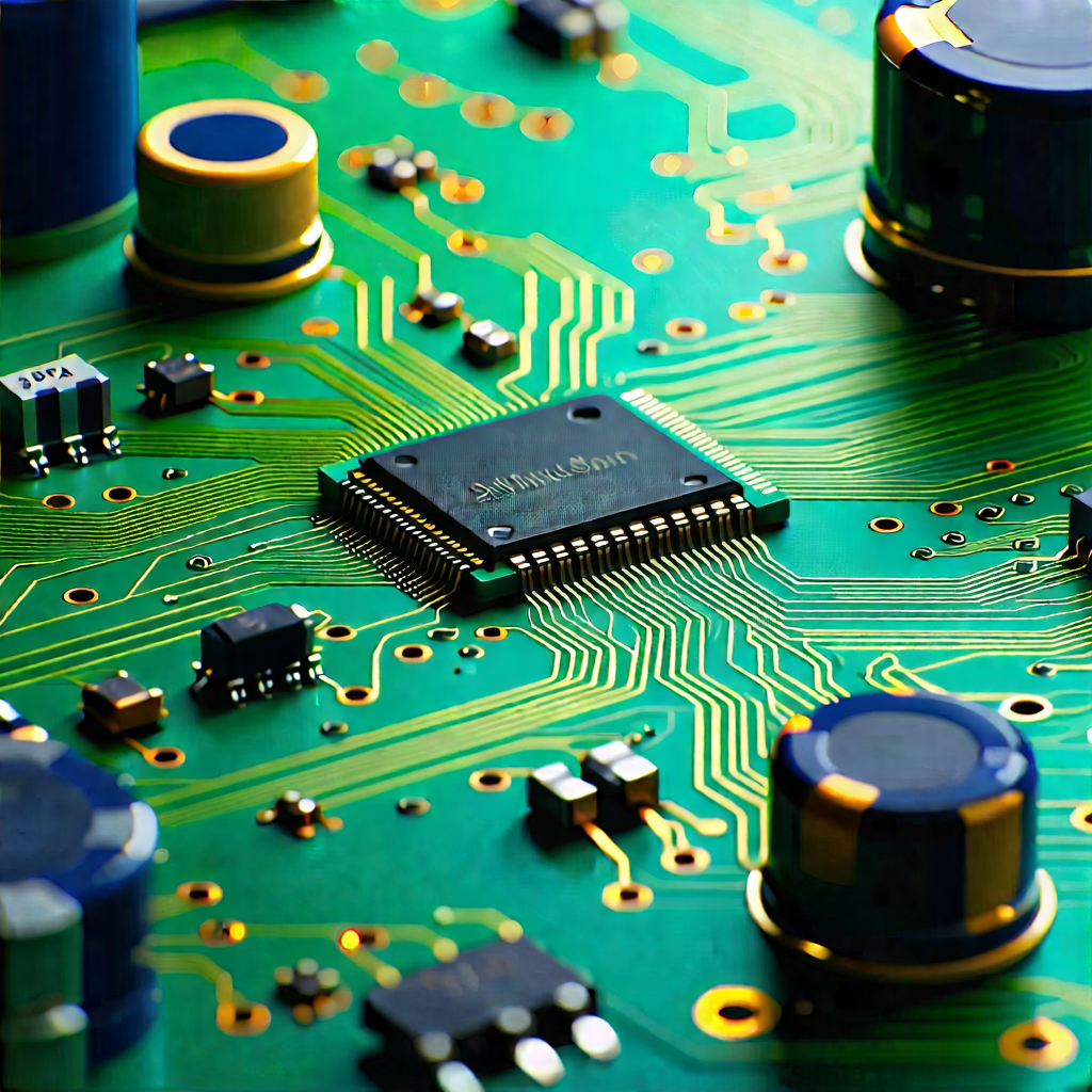 Close-up of electronic circuit