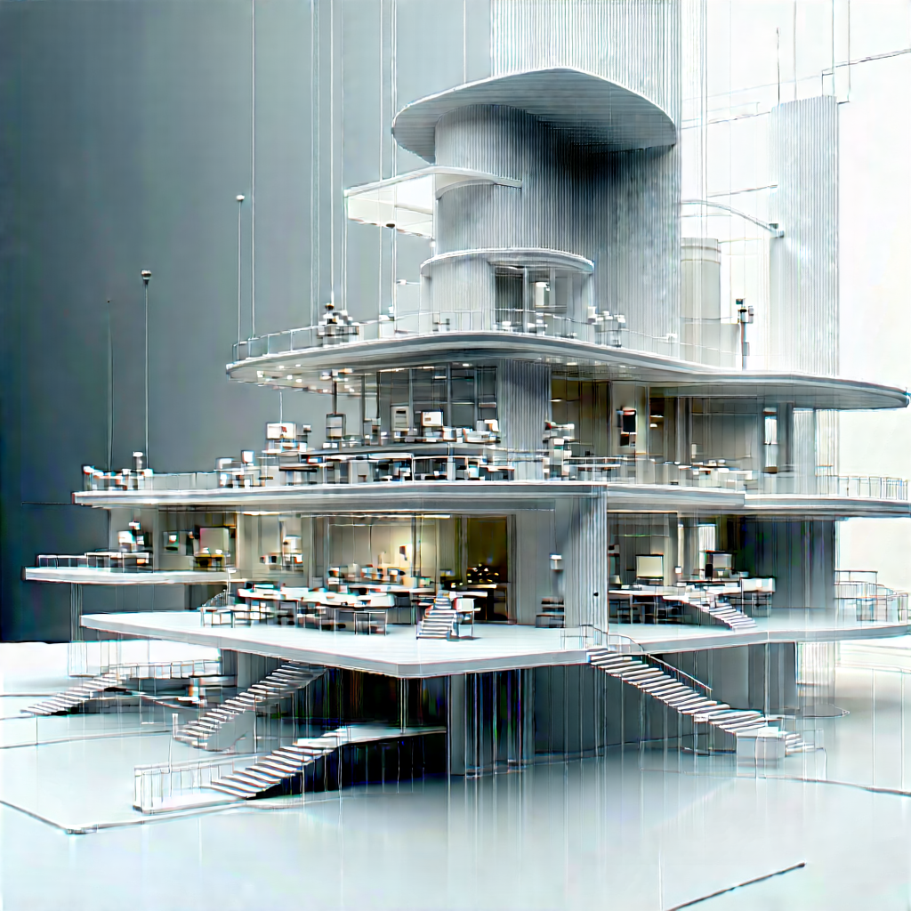Futuristic Research Laboratory With Large, White