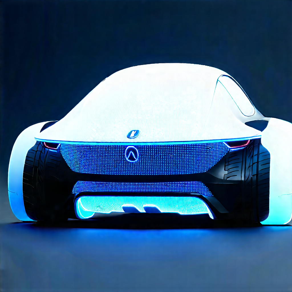 Innovative Electric Vehicle Design With Futuristic Blue