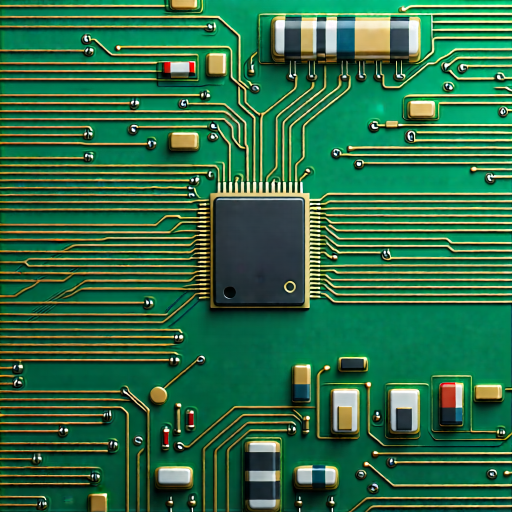 Close-up of electronic circuit
