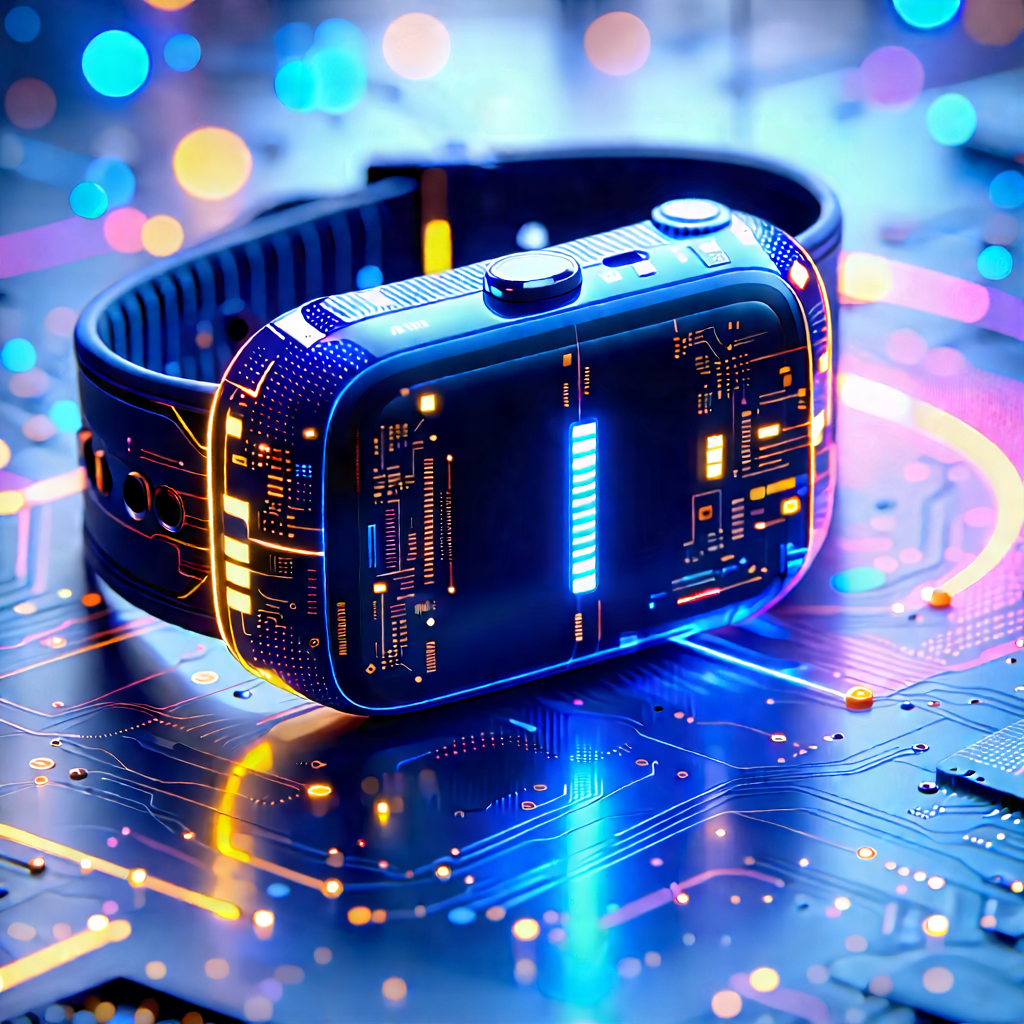 Innovative Wearable Device Design With Blue Black