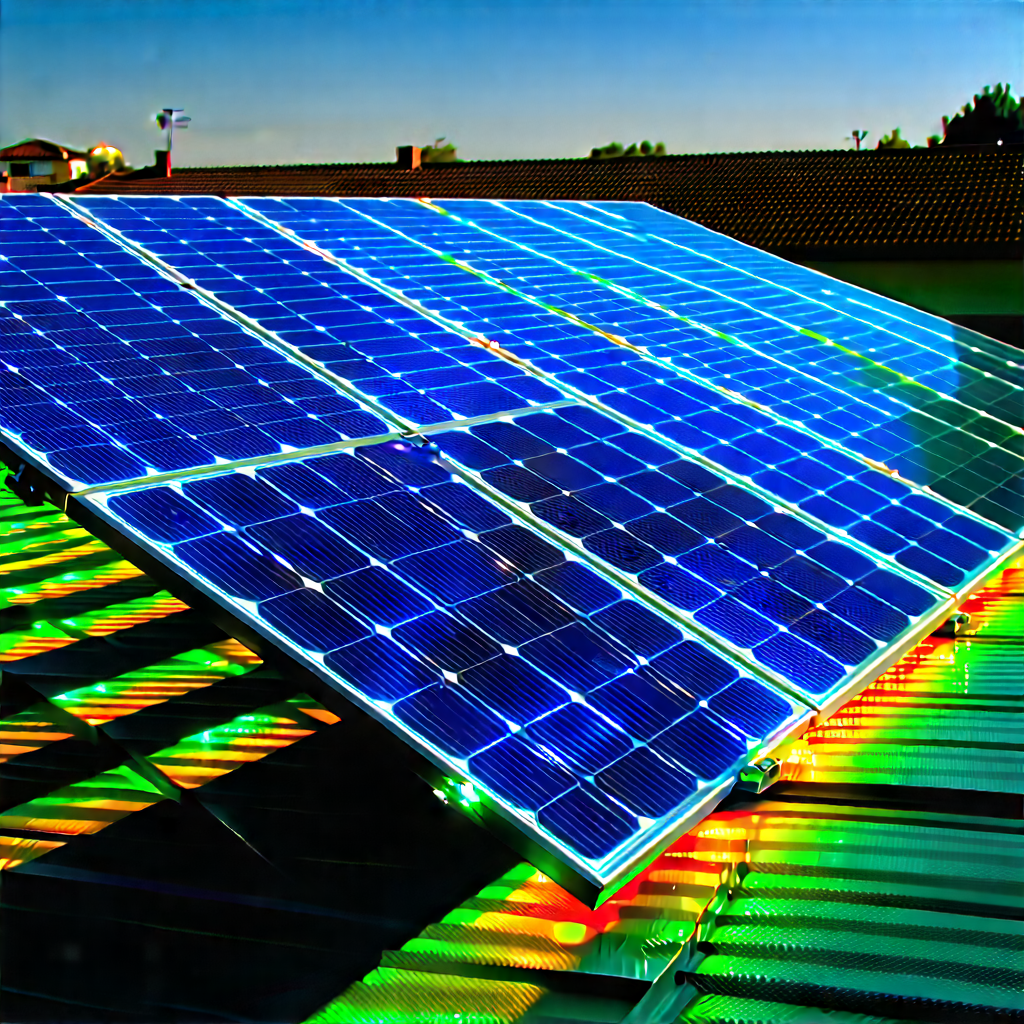 Solar Panel With Holographic Projection With Solar Panel