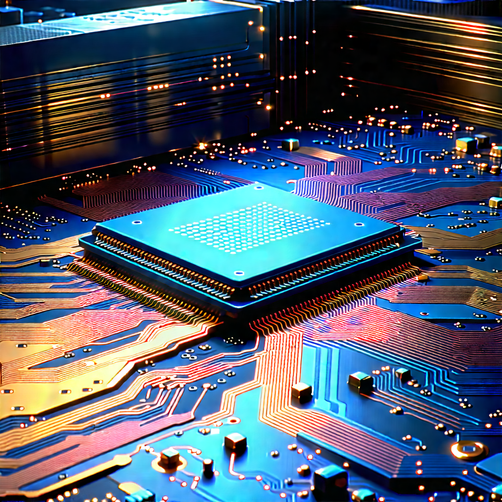 Close-up of microprocessor
