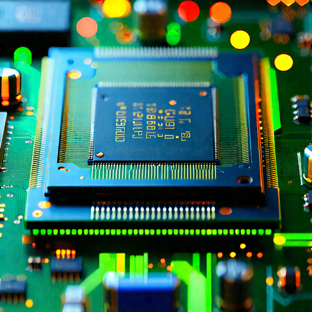 Close-up of microprocessor