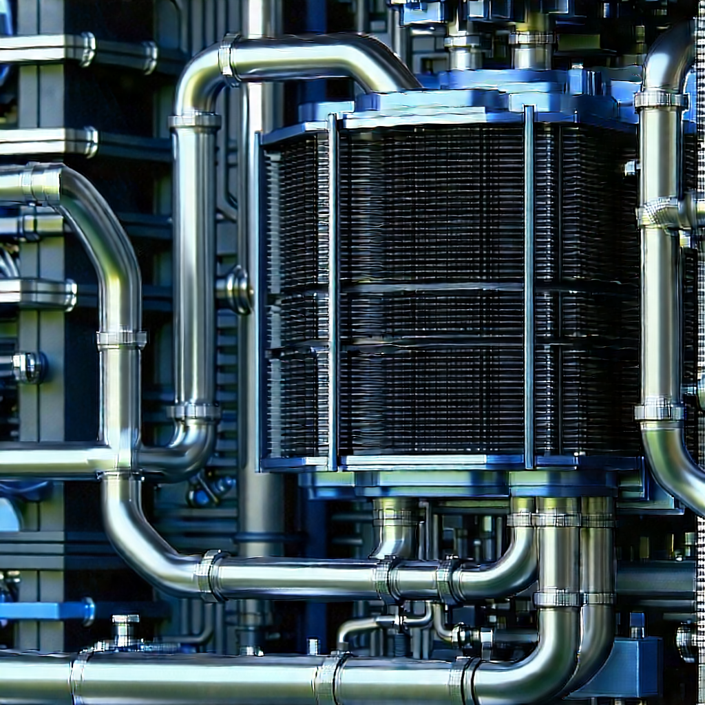 Close-up Of Cooling System With Large Metal
