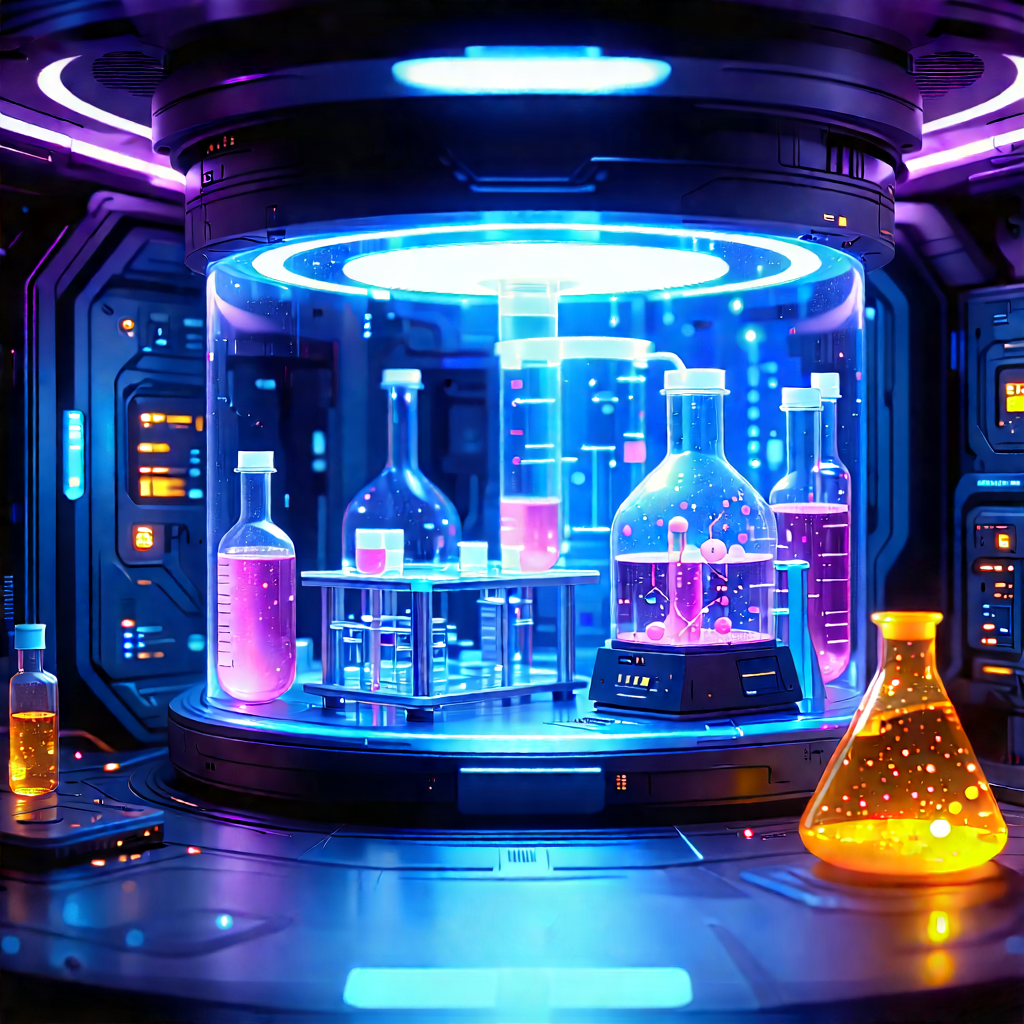 Futuristic research laboratory