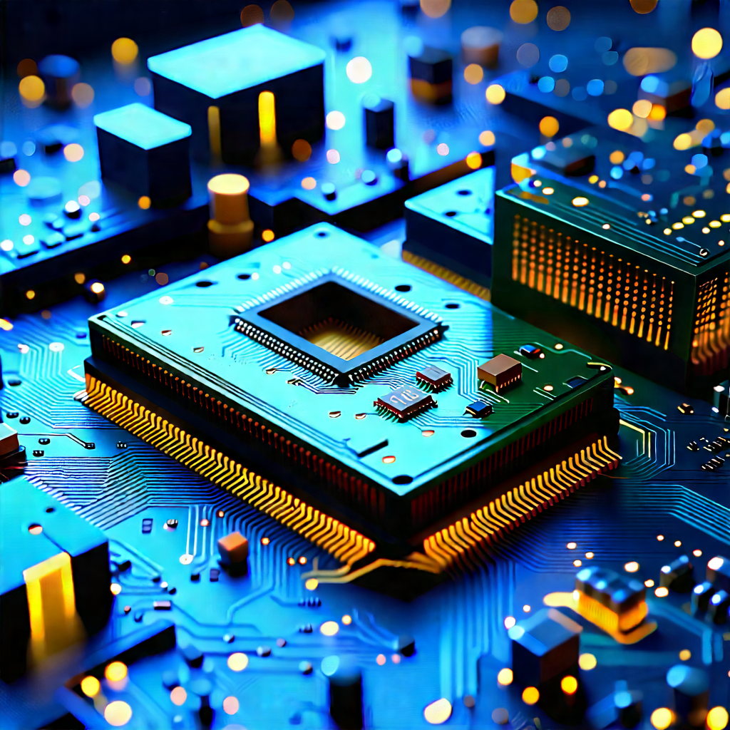 Close-up of electronic circuit
