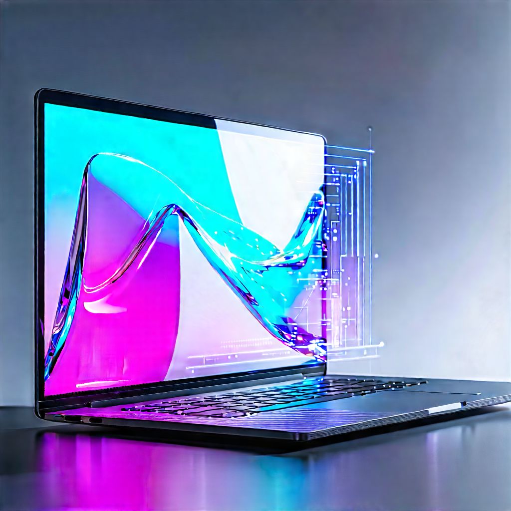 Laptop With Holographic Display With Laptop Computer