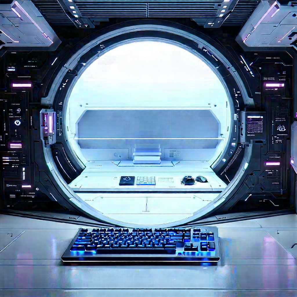 Futuristic tech startup office
