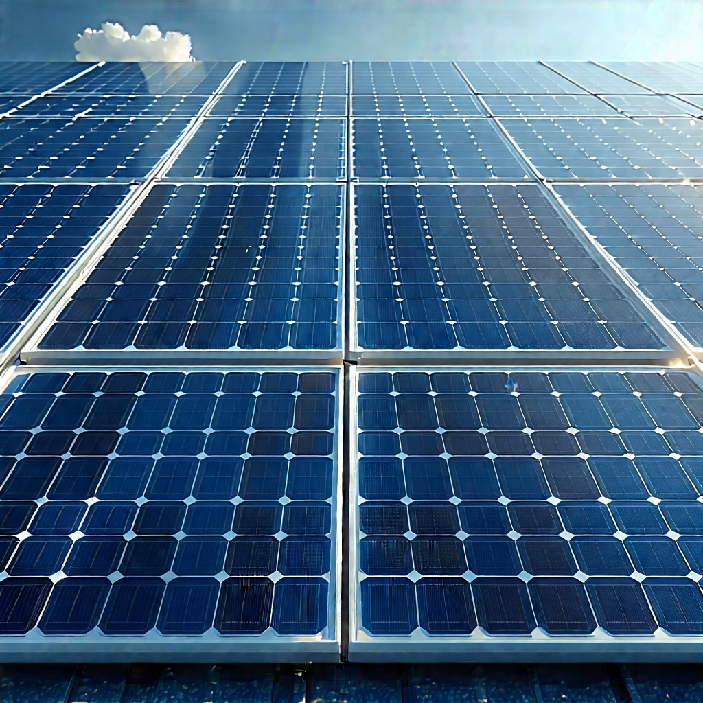 Solar Panel With (digital:1.33) Particles With Large Solar