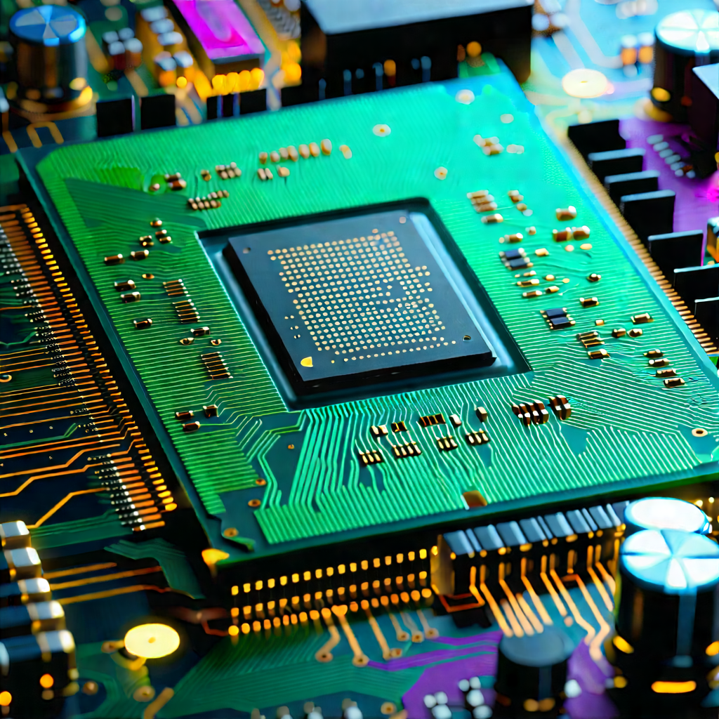 Close-up of microprocessor