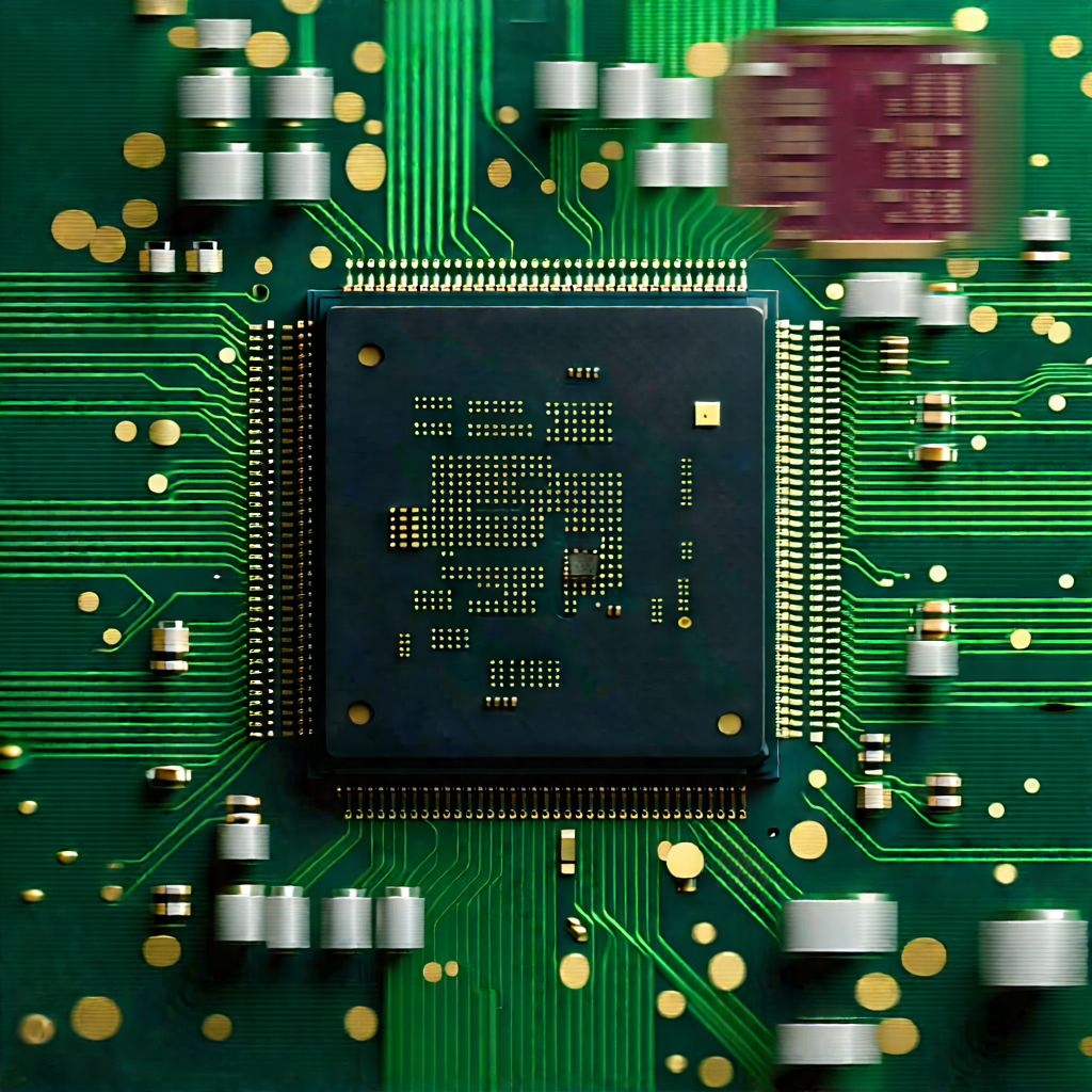 Close-up of microprocessor
