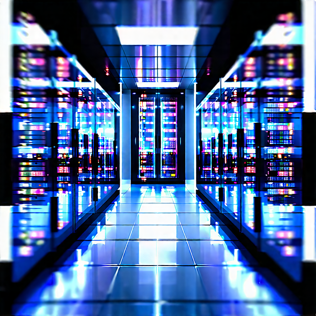 (futuristic:1.35) Server Room With Large Room