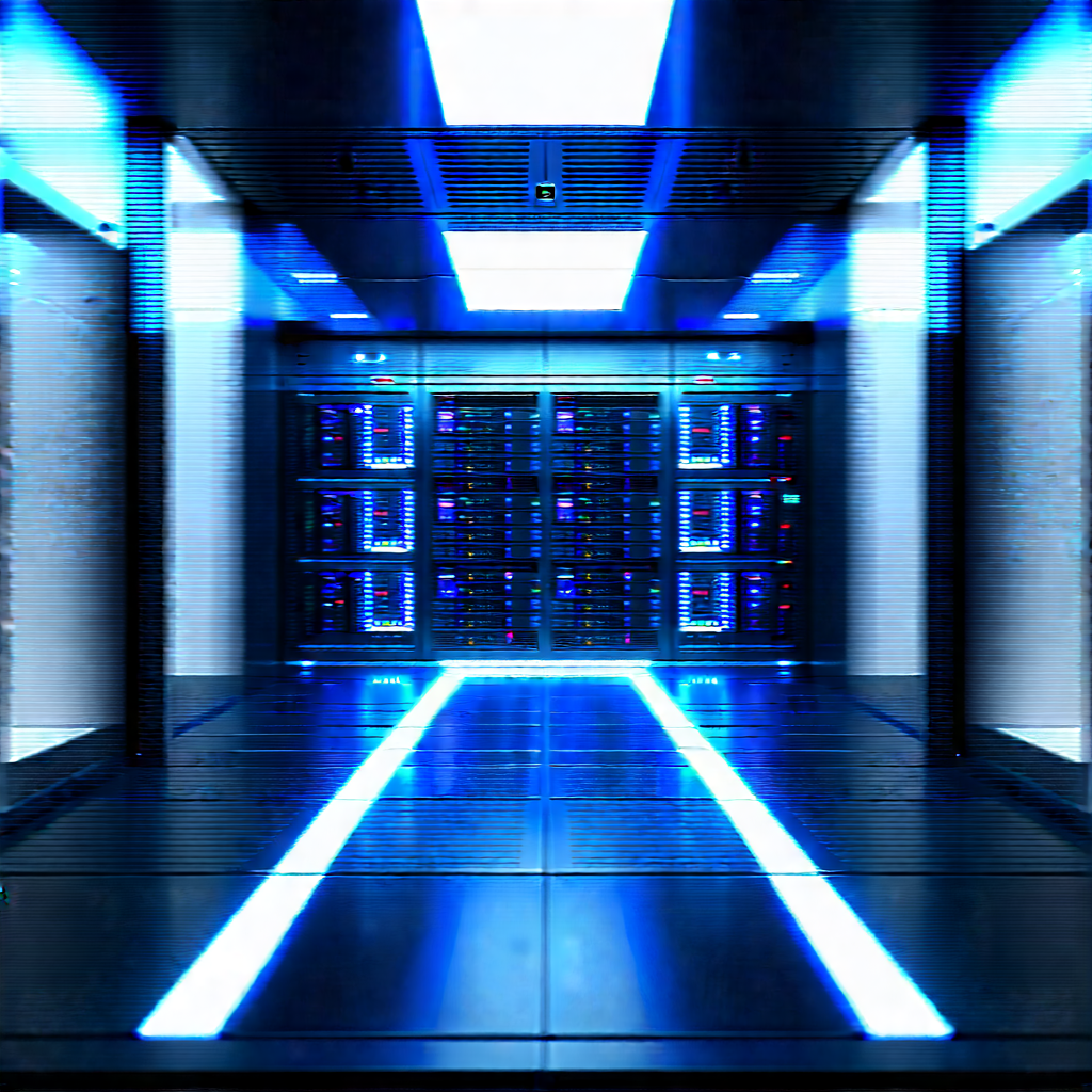 Futuristic Server Room With Image, There