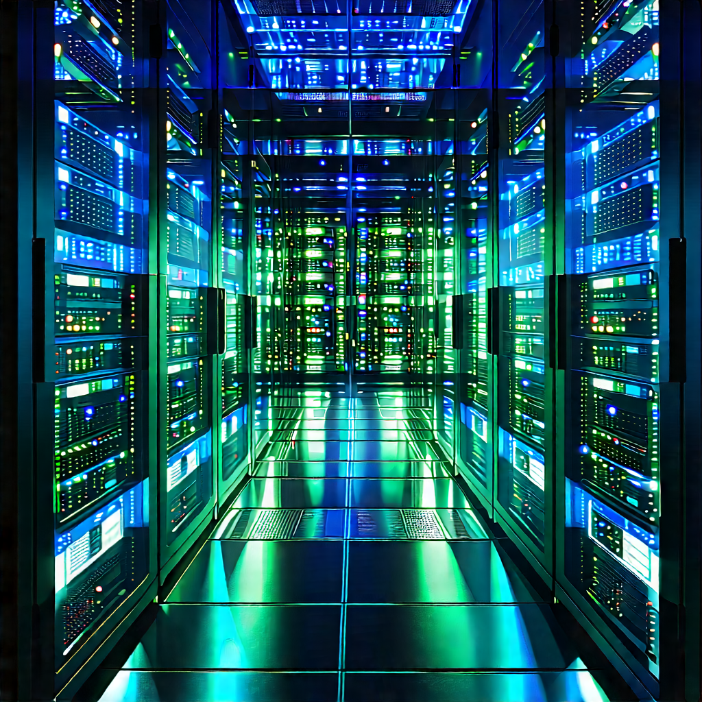 Server rack with holographic projection
