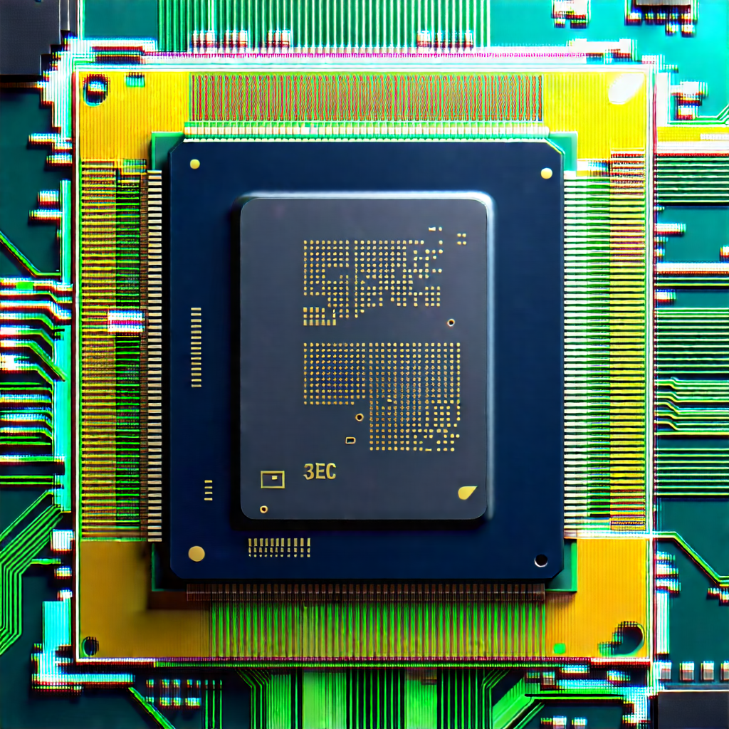 Close-up of microprocessor