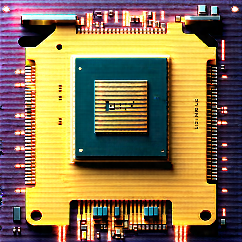 Close-up of microprocessor