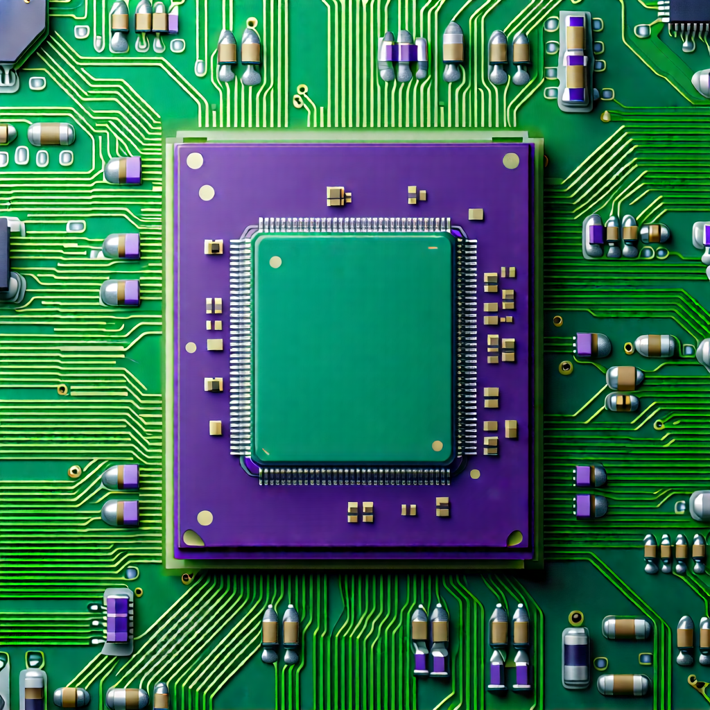 Close-up of microprocessor