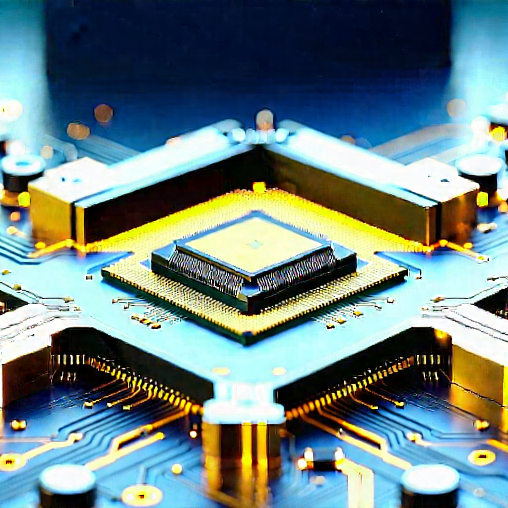 Close-up of microprocessor