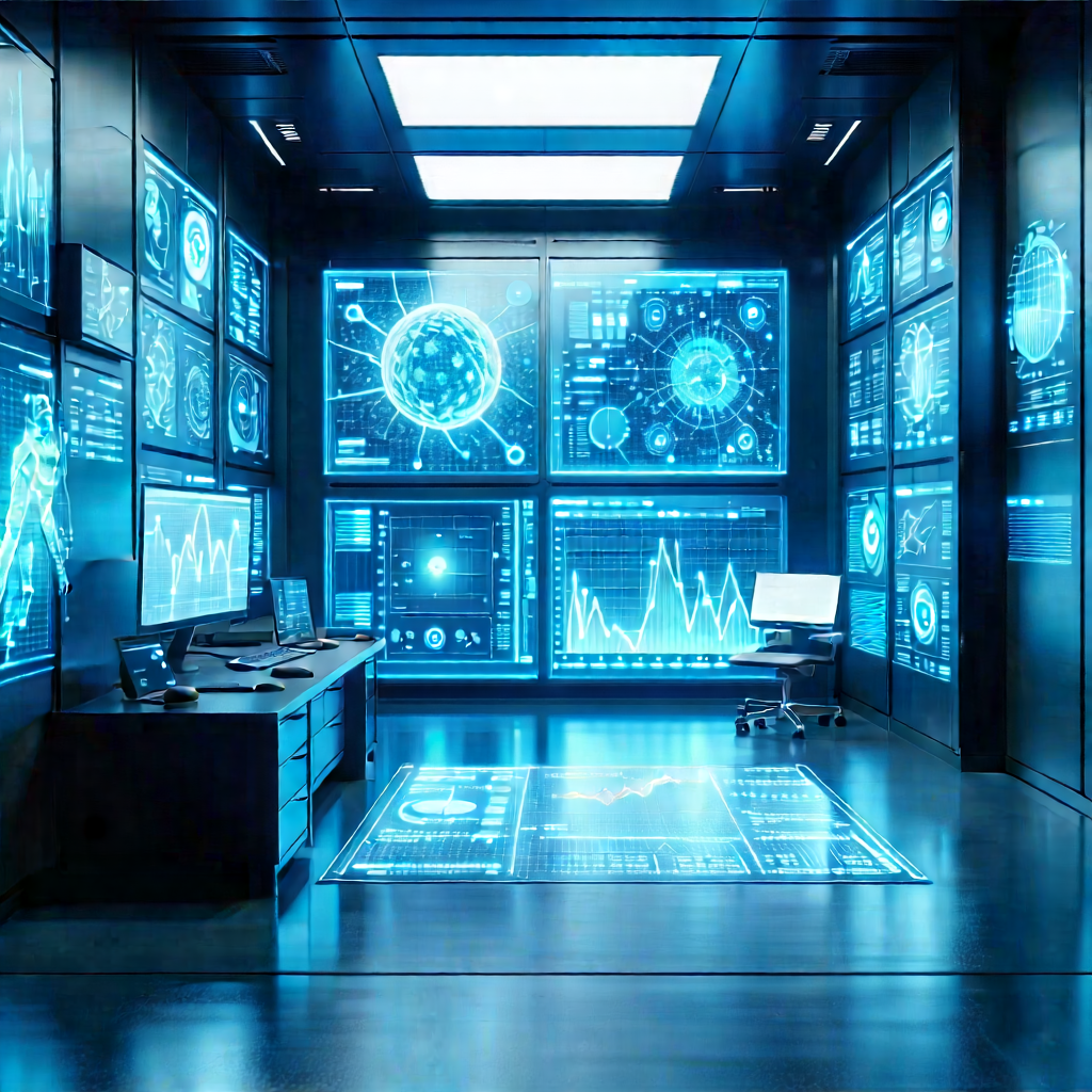 Healthcare Technology In Research Center With Image, There