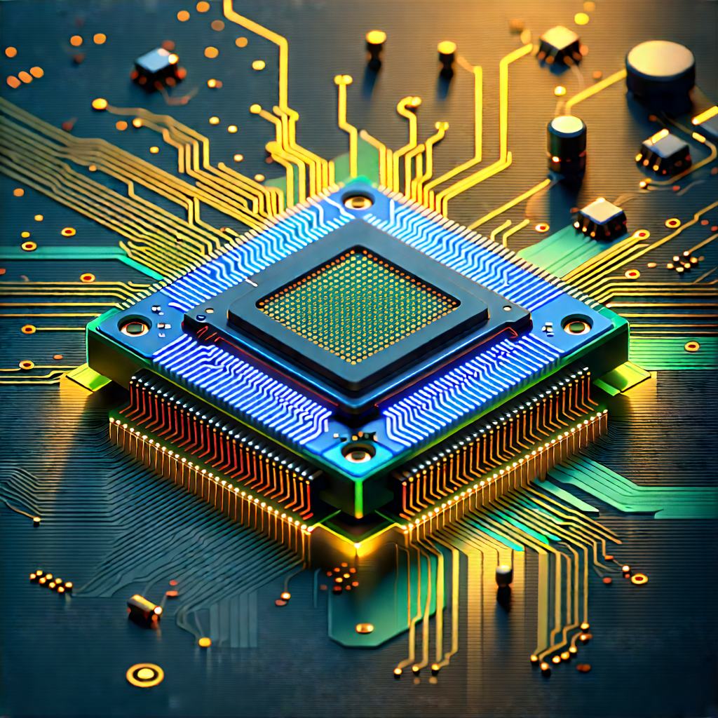 Close-up of microprocessor
