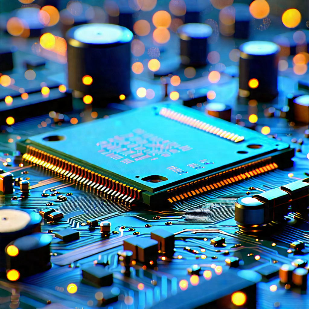 Close-up of electronic circuit
