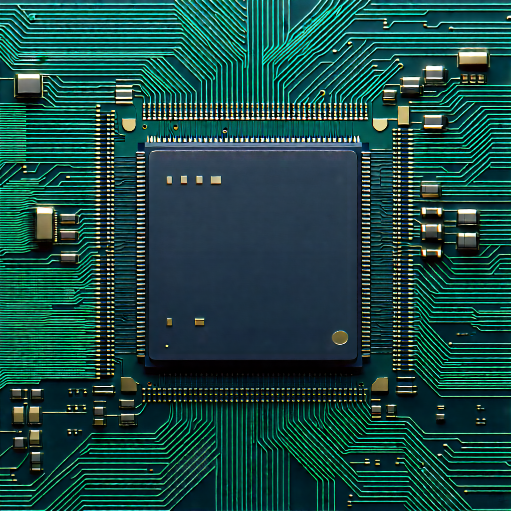 Close-up of microprocessor