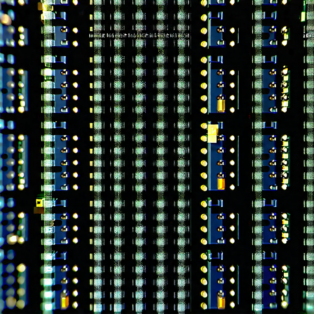 Close-up of sensor array