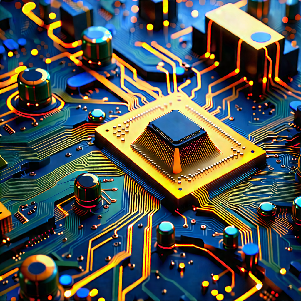 Close-up of electronic circuit