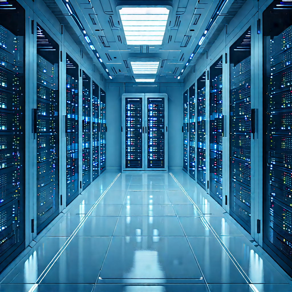 (futuristic:1.26) server room