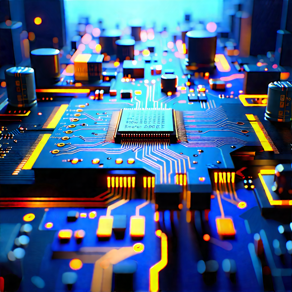 Close-up of electronic circuit
