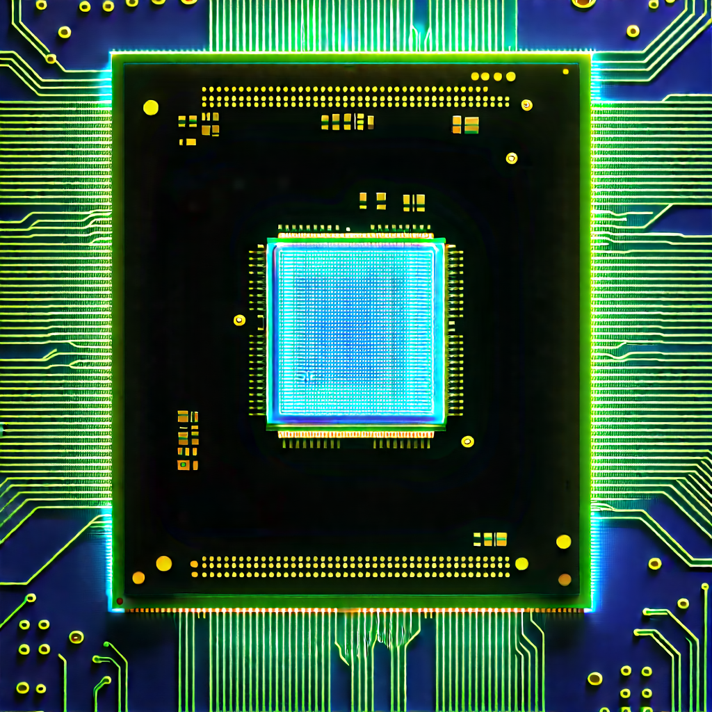 Close-up of microprocessor
