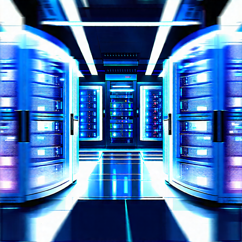 Futuristic Server Room With Image, There