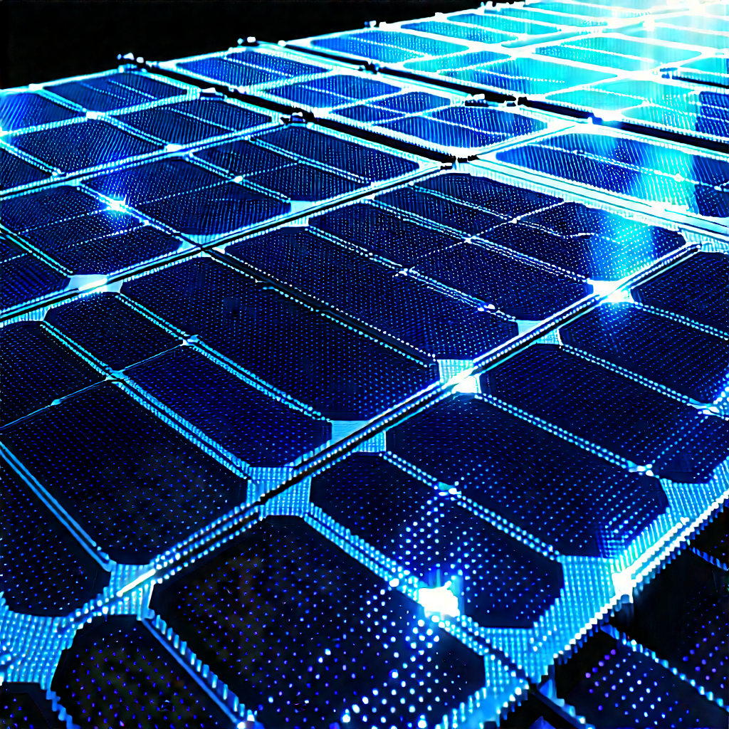 Solar panel with data streams