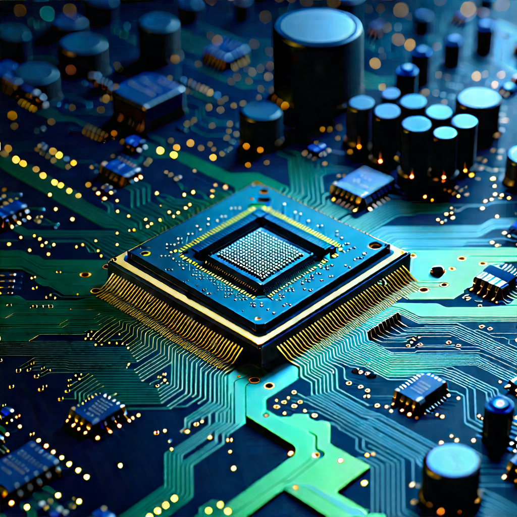 Close-up of microprocessor