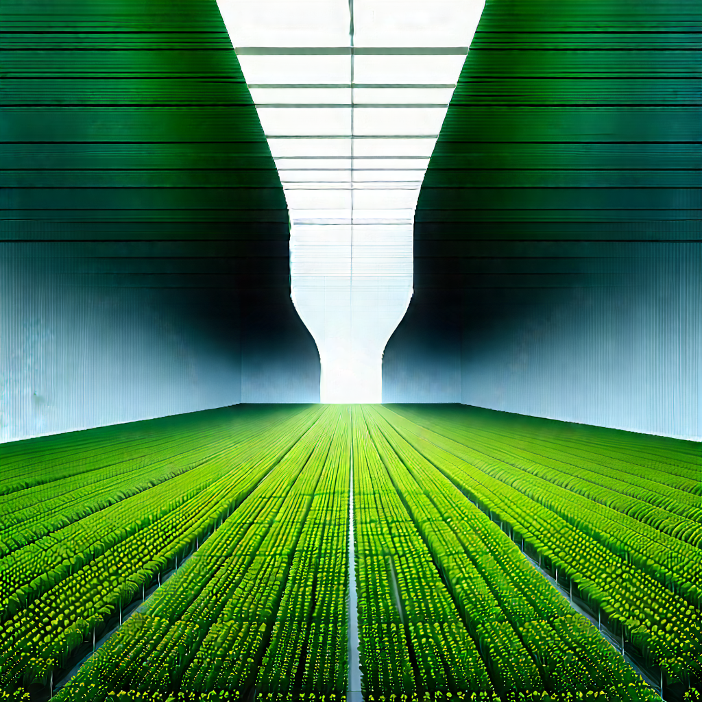 Agricultural Technology In Manufacturing Facility With Painting Green