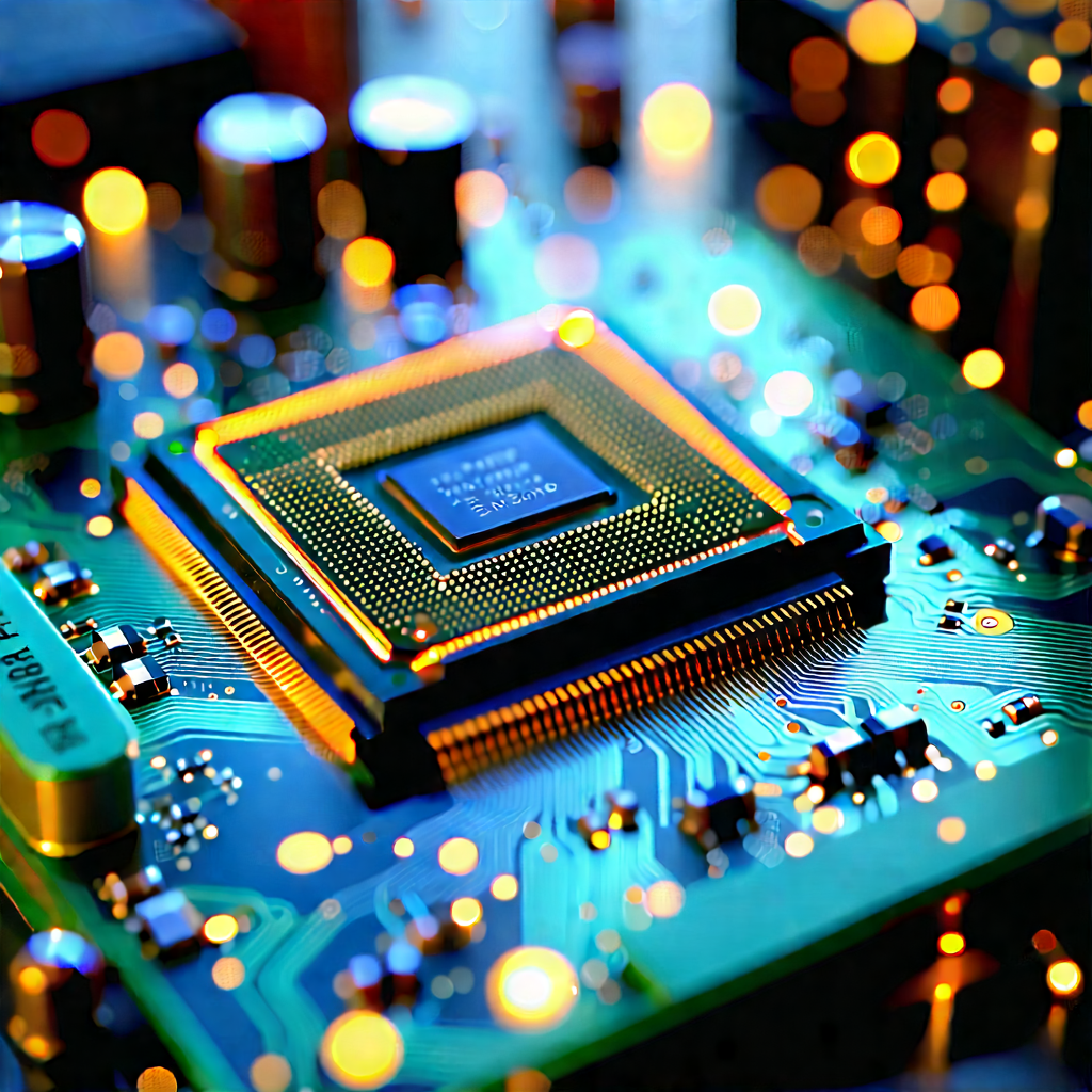 Close-up of microprocessor