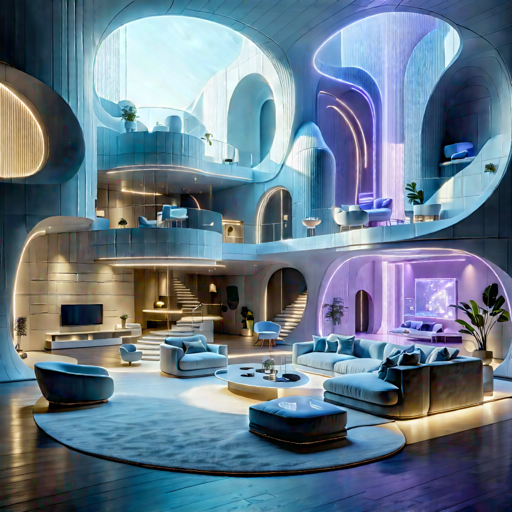 Futuristic Smart Home With Image, There