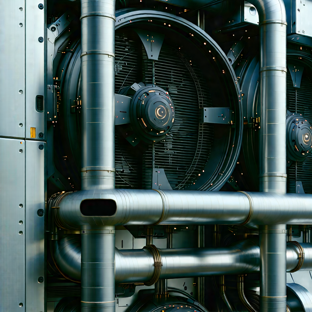 Close-up of cooling system