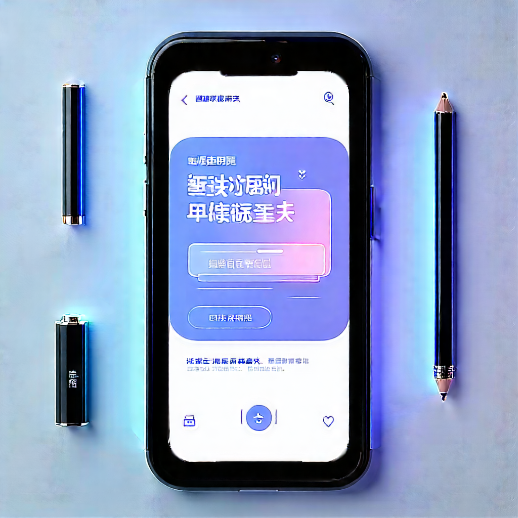 Smartphone With User Interface With Smartphone Blue