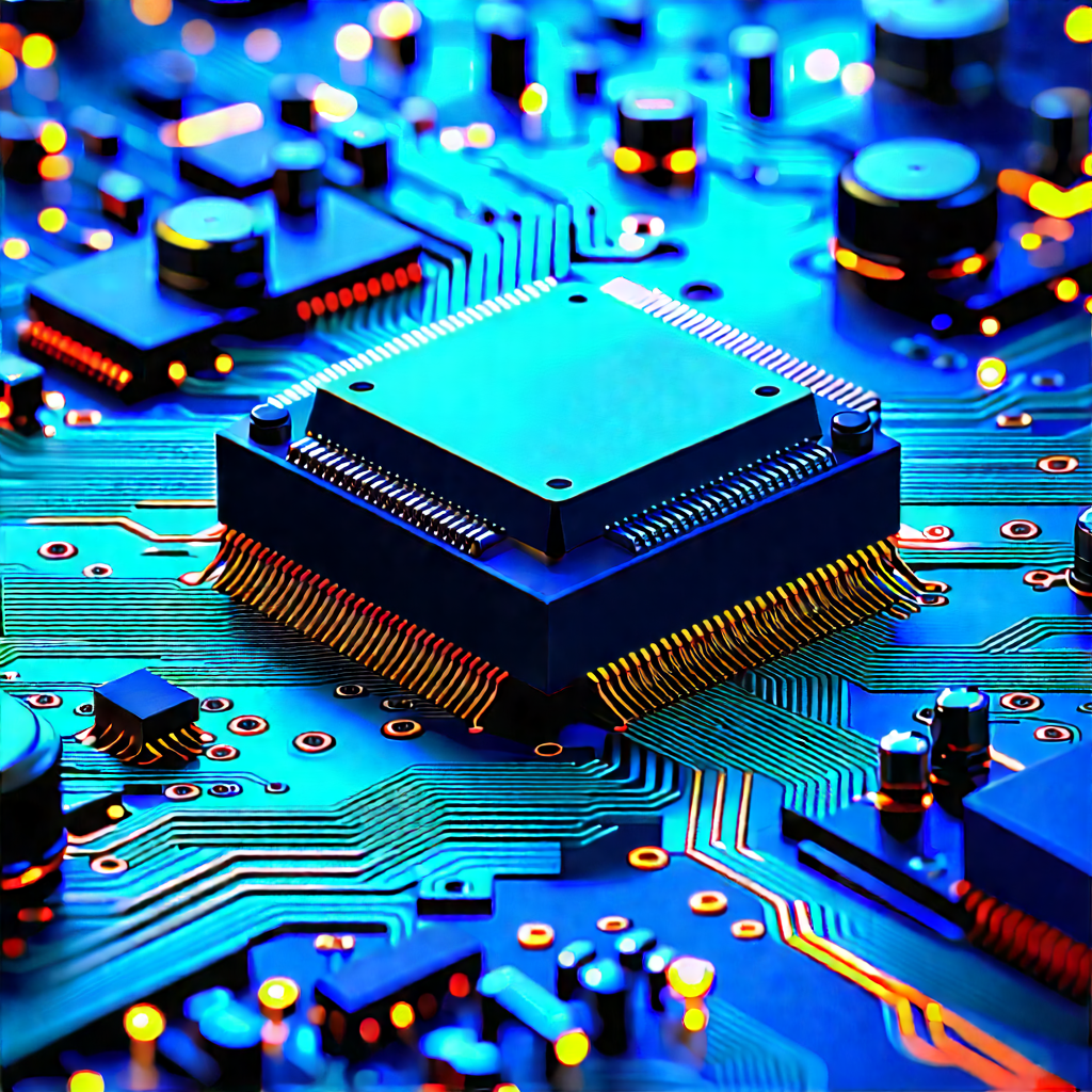 Close-up of electronic circuit